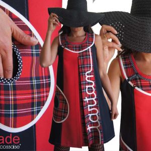 Tartan dress Robe Tartan Rouge Trapèze Chasuble Hiver