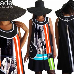 Robe trapèze Pop Imprimé New York style Arty