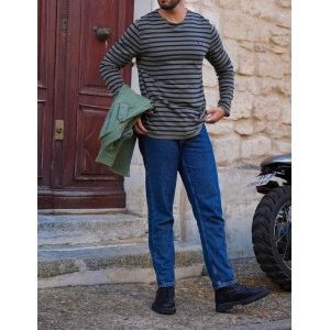 Marinière Henry Bis homme – Coton flammé teint plongé – Made in Portugal