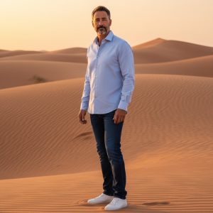 Chemise Bleue Ciel Homme – Repassage Facile – Moréal Roma