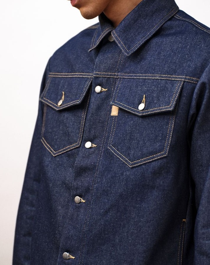 Veste Nico Denim Bleu Brut – Veste en Jeans Coupe Droite, Made in France – Image 4