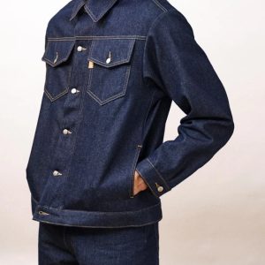 Veste Nico Denim Bleu Brut – Veste en Jeans Coupe Droite, Made in France