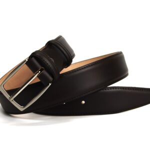 Ceinture Homme Cuir Marron Mat – Réglable – Fabriquée en Italie