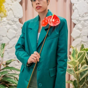 Veste oversize Mathilde - Émeraude Biarritz