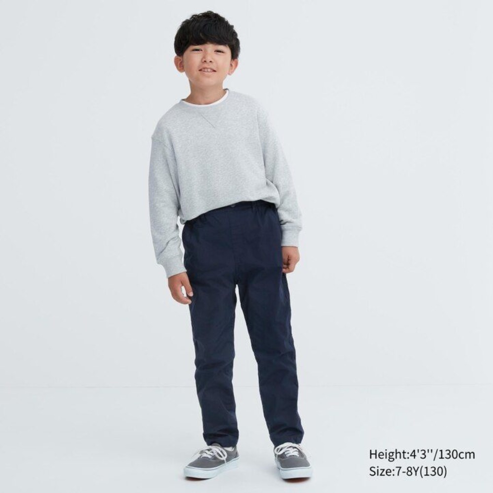 Pantalons Uniqlo Warm Stretch Doublée D’eau Repellent Enfant Bleu Marine I8210746 – Image 3