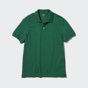 Polo Uniqlo Dry Pique Homme Vert H2983467