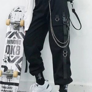 Pantalon cyberpunk femme