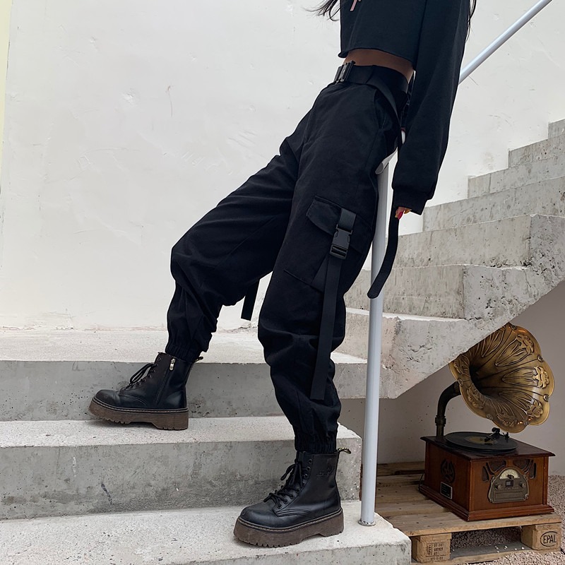 Pantalon techwear femme