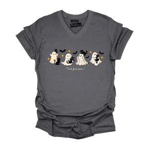 TSHIRT COL en V | Chat fait peur !