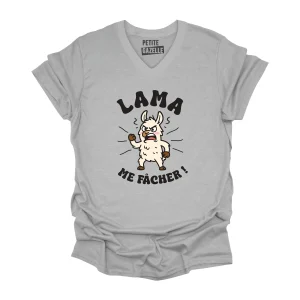 TSHIRT COL en V | LAMA me fâcher !
