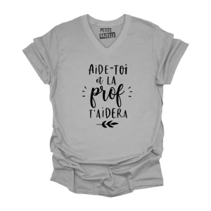 TSHIRT COL en V | Aide-toi et la prof t'aidera