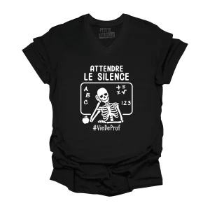 TSHIRT COL en V | Attendre le silence