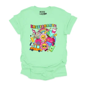 T-SHIRT COL ROND | Enseignante Groovy