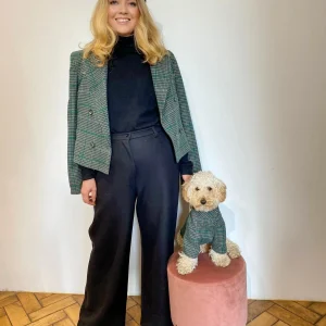 Veste Ciboulette Pour Chien - Vert à carreaux l’île Saint-Louis