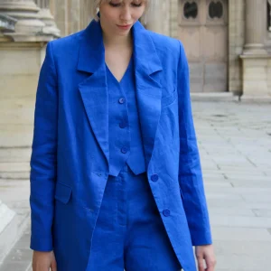 Veste oversize Mathilde - Bleu Royal Limoges