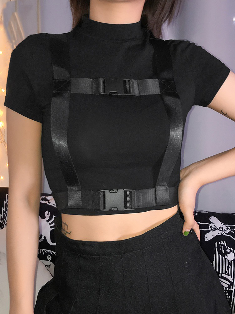 Crop top techwear pour femme