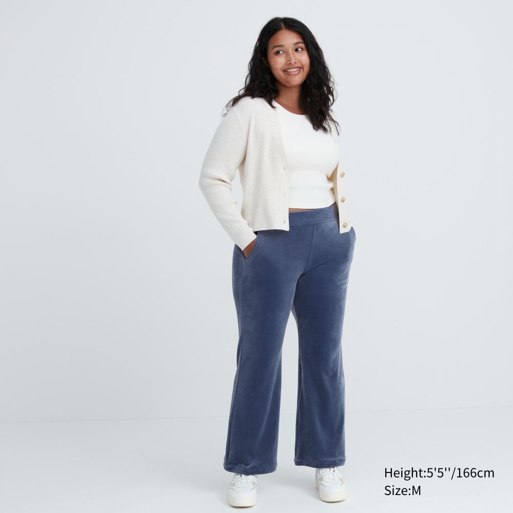 Pantalons Uniqlo Ultra Stretch Smooth Femme Bleu R6325084