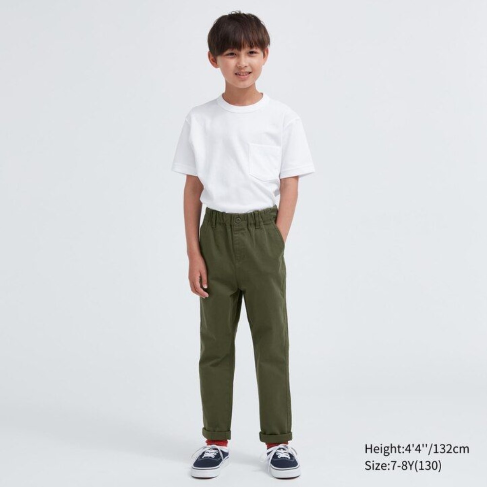 Pantalons Uniqlo Ultra Stretch Larges Leg Enfant Marron N8305269 – Image 3
