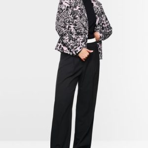 Blazer imprimé rose et noir