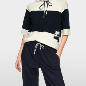 Pull Rayé à Capuche