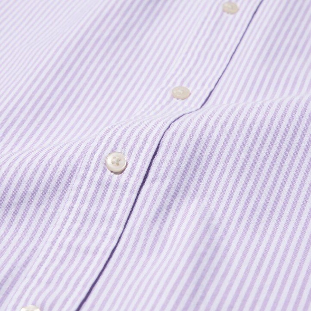 Chemises Uniqlo Coupe Ajustée Rayé Oxford Homme Grise P8360754 – Image 7