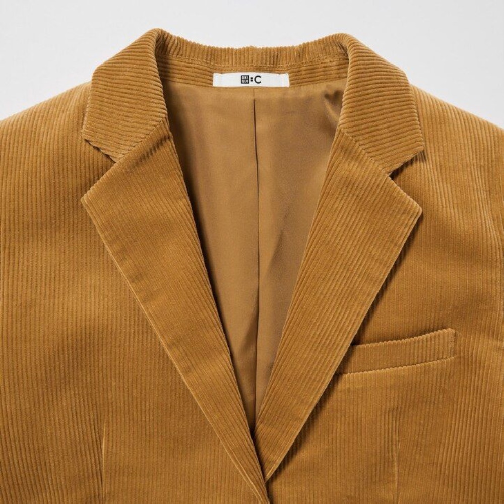 Vestes Uniqlo Corduroy Blazer Femme Marron A5261473 – Image 7