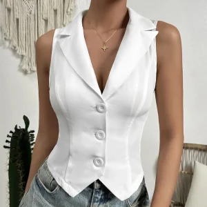 Blazer Ajusté Blanc