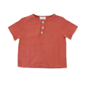 T-shirt bébé et enfant brique