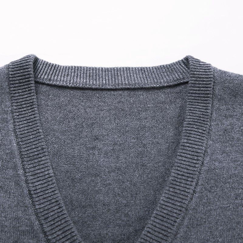 Gilet Gris Laine Sans Manches Homme – Image 3