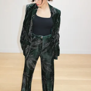 Pantalon Agathe- Vert Foncé Giverny