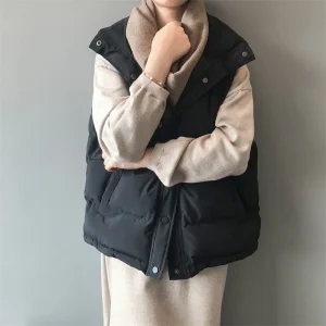 Gilet Coupe-Vent Noir Femme