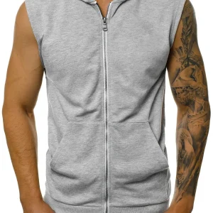 Gilet Sans Manches avec Capuche Homme