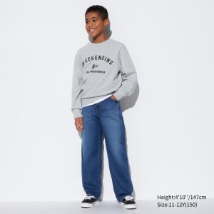 Jean Uniqlo Larges Leg Enfant Bleu X9368754