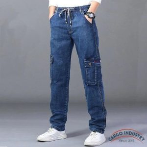 Jean Cargo Homme Large Élastique
