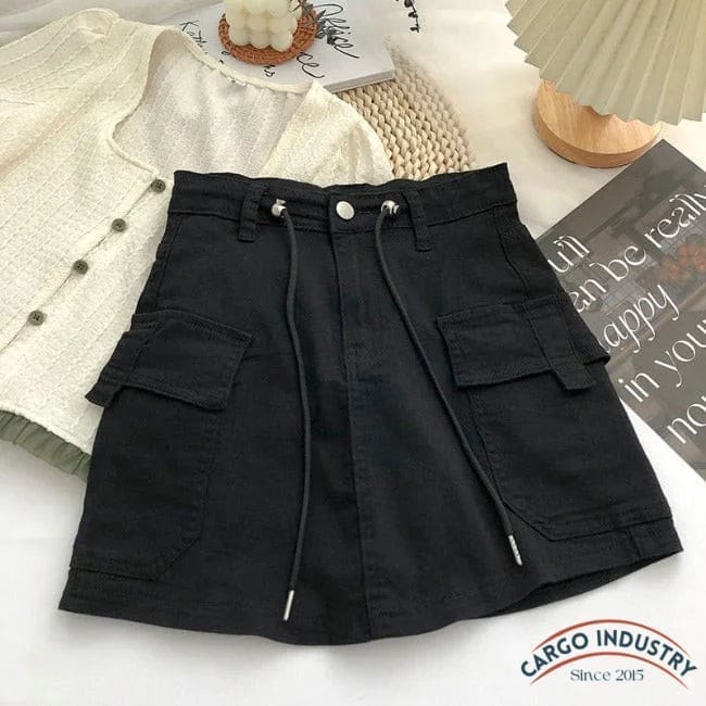 Jupe Cargo Femme Courte Marron – Image 6