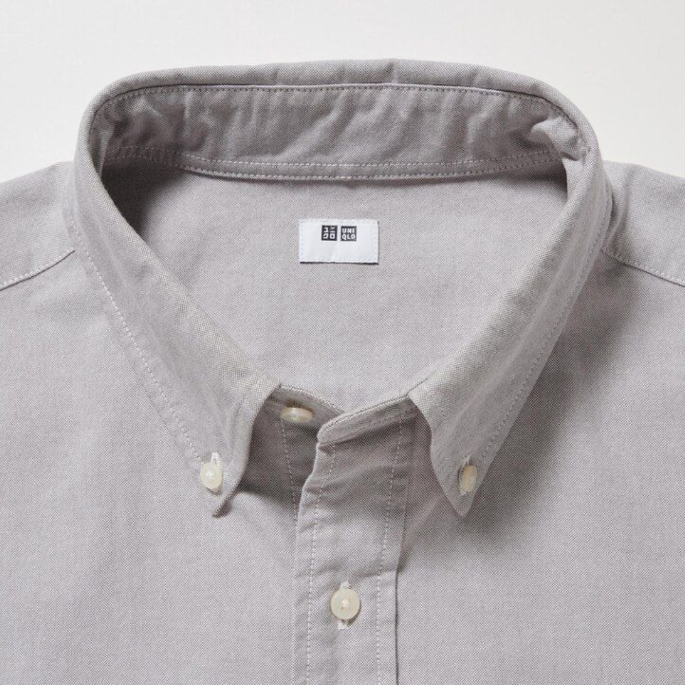Chemises Uniqlo Coupe Régulière Oxford Homme Blanche G7926843 – Image 3