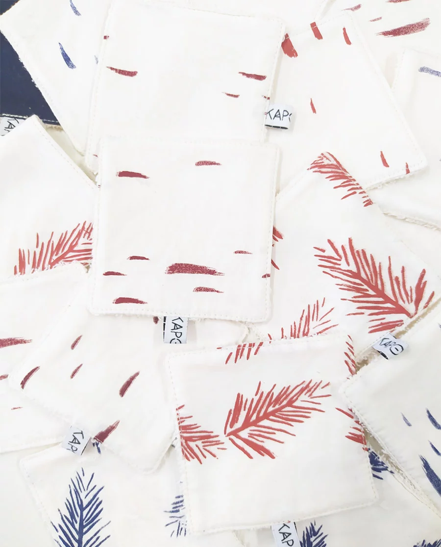 Lingettes lavables en coton imparfaite