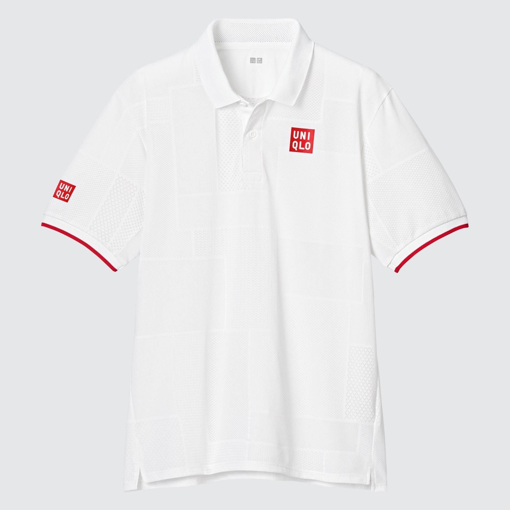 Polo Uniqlo Kei Nishikori London 2022 Dry Ex Homme Blanche W2735619