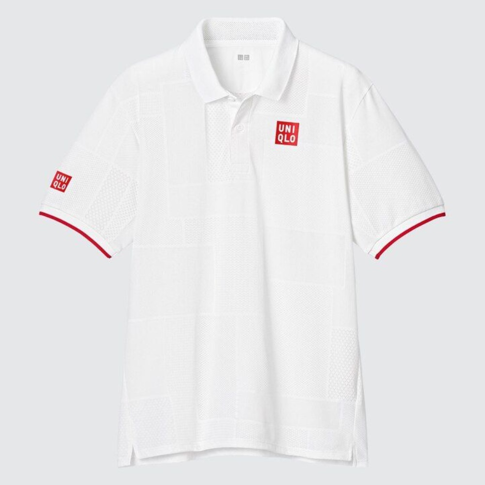 Polo Uniqlo Kei Nishikori London 2022 Dry Ex Homme Blanche W2735619 – Image 2