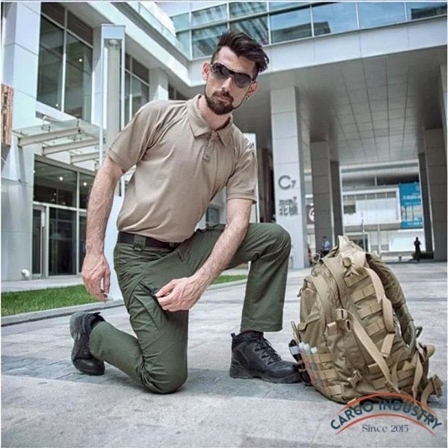 Pantalon Cargo Imperméable Kaki – Image 8