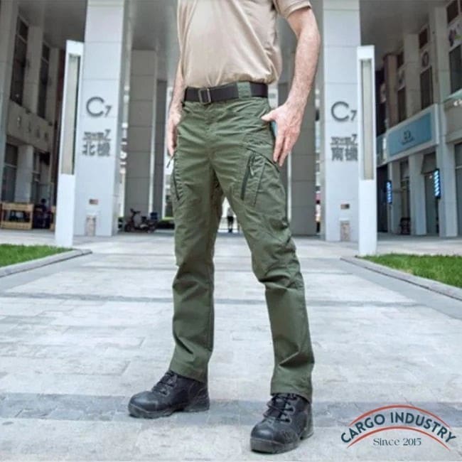 Pantalon Cargo Imperméable Kaki – Image 3