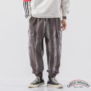 Pantalon Cargo Jogger En Coton Imprimé