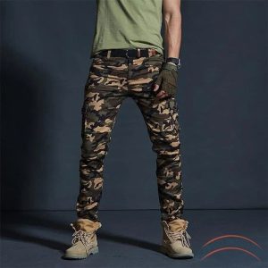 Pantalon Cargo Homme Slim Militaire