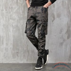 Pantalon Cargo Homme Militaire Smili Cuir