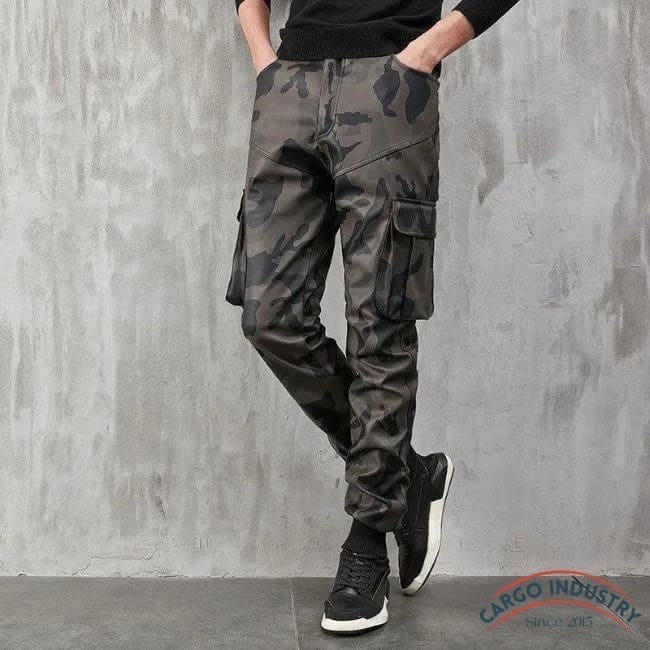 Pantalon Cargo Homme Militaire Smili Cuir – Image 2