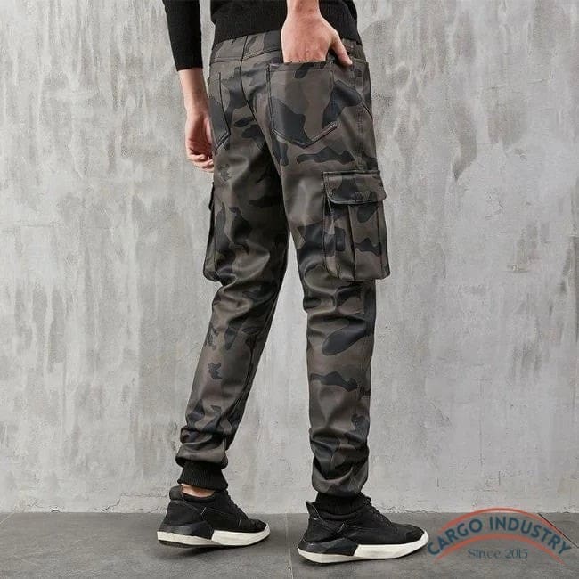 Pantalon Cargo Homme Militaire Smili Cuir – Image 3