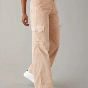 Pantalon Chino Velours Femme