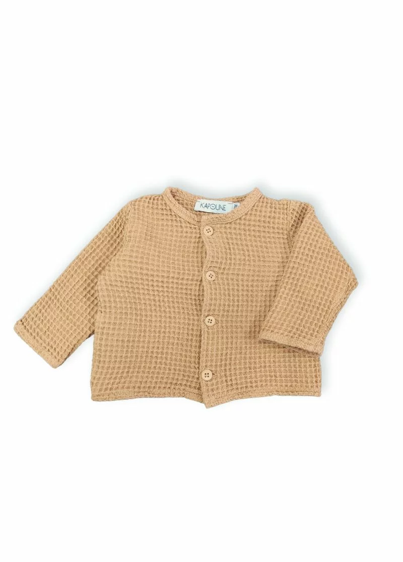 Cardigan bébé et enfant Camel seconde main – 12 mois