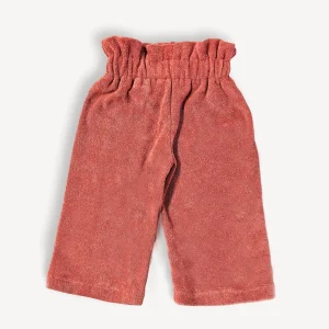 Pantalon bébé et enfant éponge brique