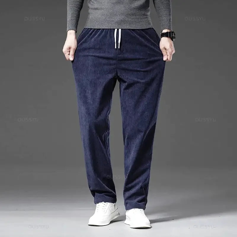 Pantalon Velour Bleu Homme – Image 3